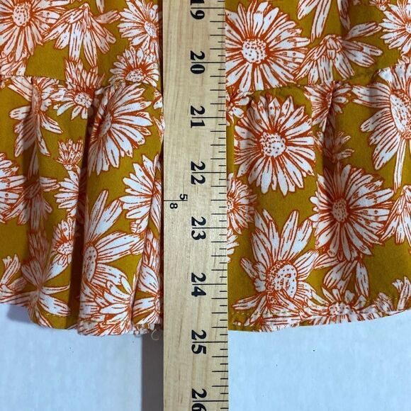 Wild Fable Yellow and Orange Floral Rayon Spaghetti Strap Sundress Size Small, R - Picture 11 of 13